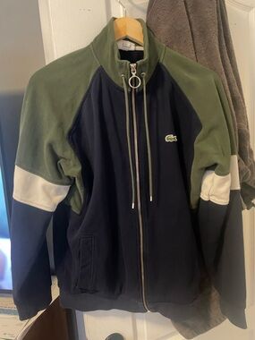 Lacoste zip up sweater M